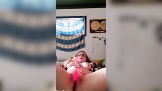 Amateur BBW Ride and Fucks XL Toy