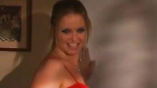 Blonde with short hair and perfect titties got her vagina licked and banged