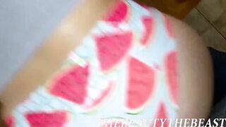 Fucking Air Bnbs Guest's Gf On Kitchen Table Ft. G-String Fucking pov
