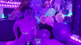 Toke, Smoke & Rides my vibrator under blacklights!