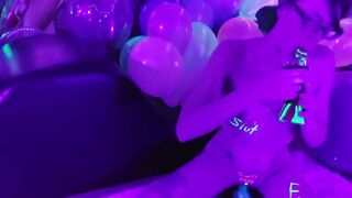 Toke, Smoke & Rides my vibrator under blacklights!