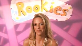 Bimbo takes facial cummed after blowing penis and getting cunt butt boned