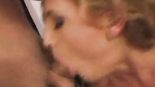 Vulgar man finds a way to booty plowed a bimbos inside a tiny chair