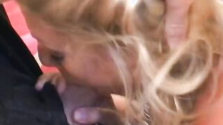 Hubby and young man screwed lusty blonde ex-wife