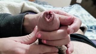 pose edging hand job until explosive creampie everywhere