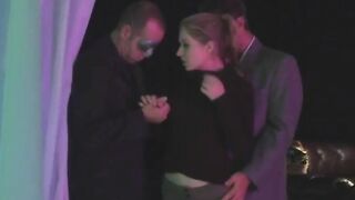 Cutie blonde bimbo wants huge dick on her first date deep penetration