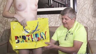 Maria Anjel - Older Penis Birthday Jizzed