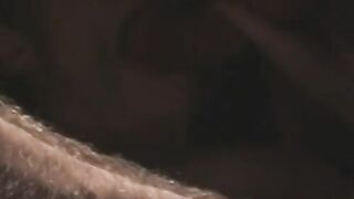 Adorable blonde blows and fucks 2 huge cocks then gets a long facial by candlelight