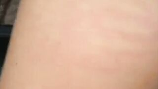 Dark Hair bimbo with curvy body ride a long penis into her booty