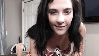 Eager stepteen sucking off and rides inside point of view before doggy sex
