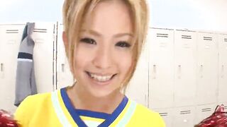 Amazingly Hot big boobed japanese cheerleader collects a lot of sperm