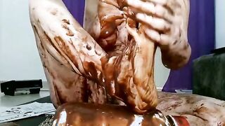 Toes bondage Brazilian_Miss wanking feet with chocolate