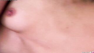 Adorable College chick Moana tricked to First Amateur Anal Group Sex by BGF