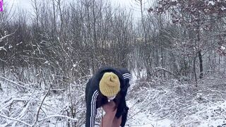 Rough fucking on the snow!!