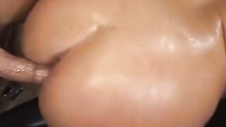 Nice titted blonde sluts is twat screwed by a huge dick on the sofa