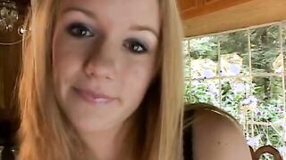 Adorable young blonde bimbos blows a ebony penis and gets screwed rough