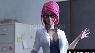 ANIMATED SEX UNIVERSITY - Long Penis College Girl Impresses cougar Principal With Second Round After CUMSHOT!