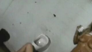 2 Cutie blonds lick vagina and use toys then stud fucks 1 on dirty floor
