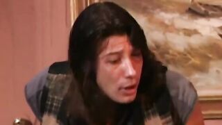 Beauty butt bimbos ride dick on the office table