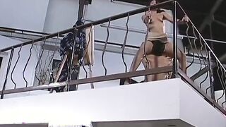 Angry clip director who had been informed about his ex-wife's sotto voce affair decided to poke