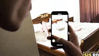 SISPORN. Russian Sweet Butterfly was masturbating when stepbro caught her
