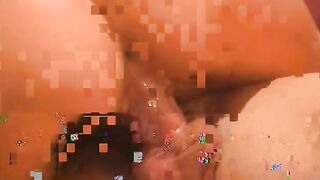 Freaky dark hair sits on a thick penis to boned her vagina deep and fast