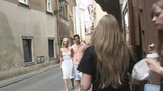 Blonde brothers GF ride another cock