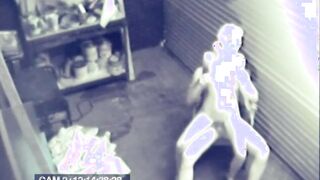 Blonde Women Fucking hardcore on garage caught on camera