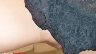 Petite Women Rides Slowly Penis with her BALD TWAT