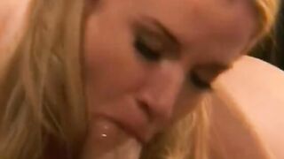Cutie bitch takes penis inside her coochie and butt and has her face covered with cum