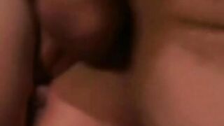 Cutie bitch takes penis inside her coochie and butt and has her face covered with cum