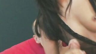 Brilliant desired well shaped lady loving penis into her deep wide asshole