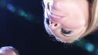 Blonde Goddess spreads her legs wide and takes monstrous dicks up her twat