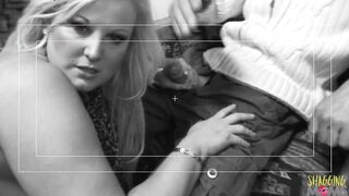 Lusty blonde skank wants more than 1 rough penis