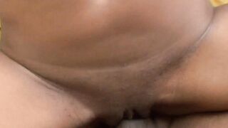 Delicious dark haired hoe Jaslin Diaz blows and takes thick penis inside living room