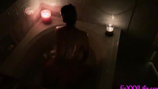 Brooke take Hottie tub then some cock