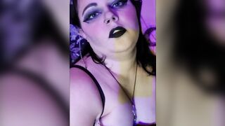 Goth Elf Girls Masturbates with Huge Toy