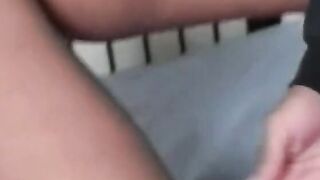 Hung stud shoves his dick deep in thick african chicks snatch