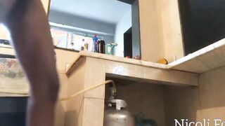 Boss didn't pay, bricklayer sent Boss's new daughter to rear her tail and filmed the nail only into the butt and cum inside the mouth.