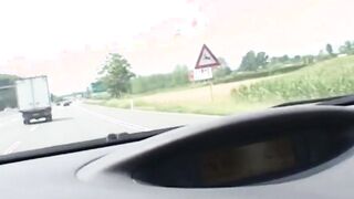 Blonde masturbates into the vehicle for a Bae amateur