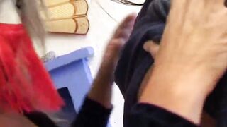 Amateur three-way nailed for the penis hungry milfAmateur three-way fucked for the dick hungry MILF