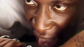 Young black bitch takes a big dick