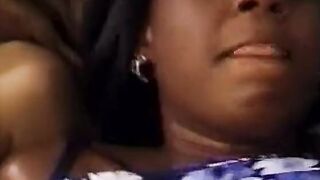 Young black bitch takes a big dick