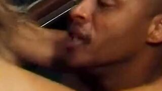 Young black bitch takes a big dick