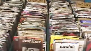 Fantastic well shaped whore gets banged! inside the record store