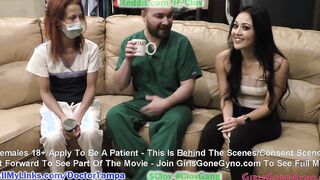 Bratty Orphan Cheerleader Blaire Celeste Required Sports Physical At Doctor Tampa & Nurse Stacy Shepard Gloved