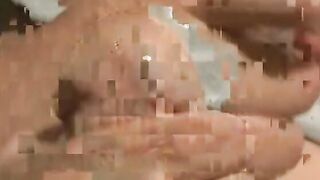 Big Tit blonde blows long thick boner then gets it into soak pussy for a squirt splash