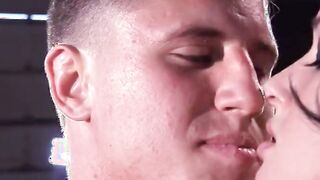 Turned On dark hair into nylons gets deep anal drilling then swallows