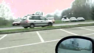 Amateur sex into the parking lot and into the house inside 3 way to enjoy as a