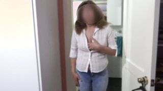 Very excited 58-year-mature older wants to fucked with the maid's hubby and she starts touching herself to excite him